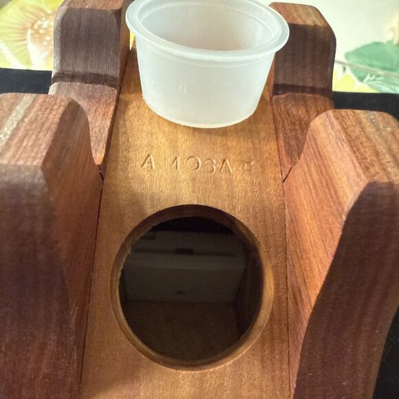 Vintage Hand carved Wooden Folk Piggy Pig Shaped Bank - Picture 12 of 13